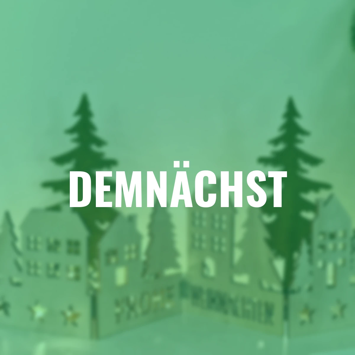 Fensterbank-Bild zum Klappen, Häuser und Bäume, natur