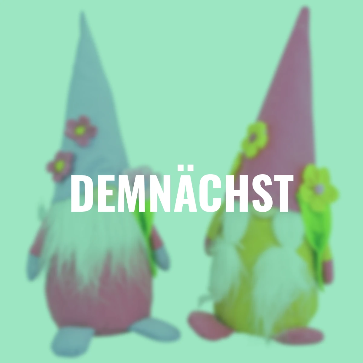 Wichtel mit Blumen, 2er Set