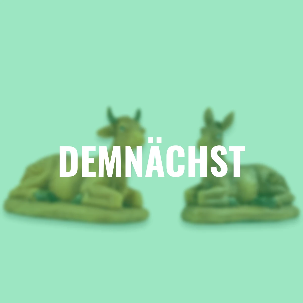 Krippenfiguren, Ochs und Esel, 2er Set