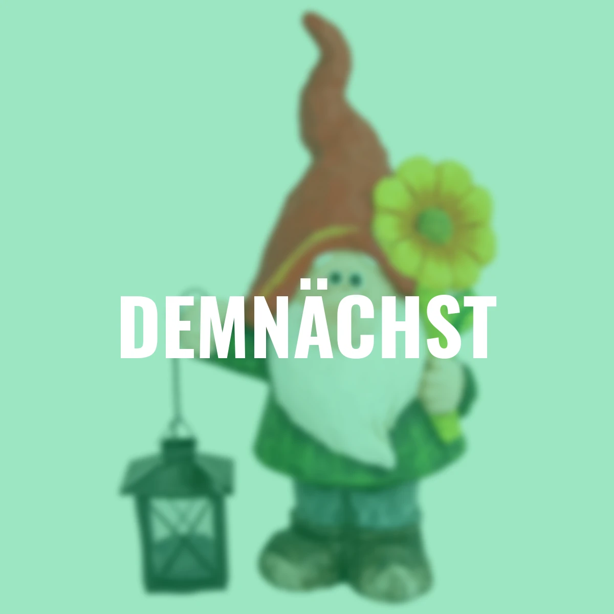 Zwerg mit Blume und Laterne, 37,5 cm