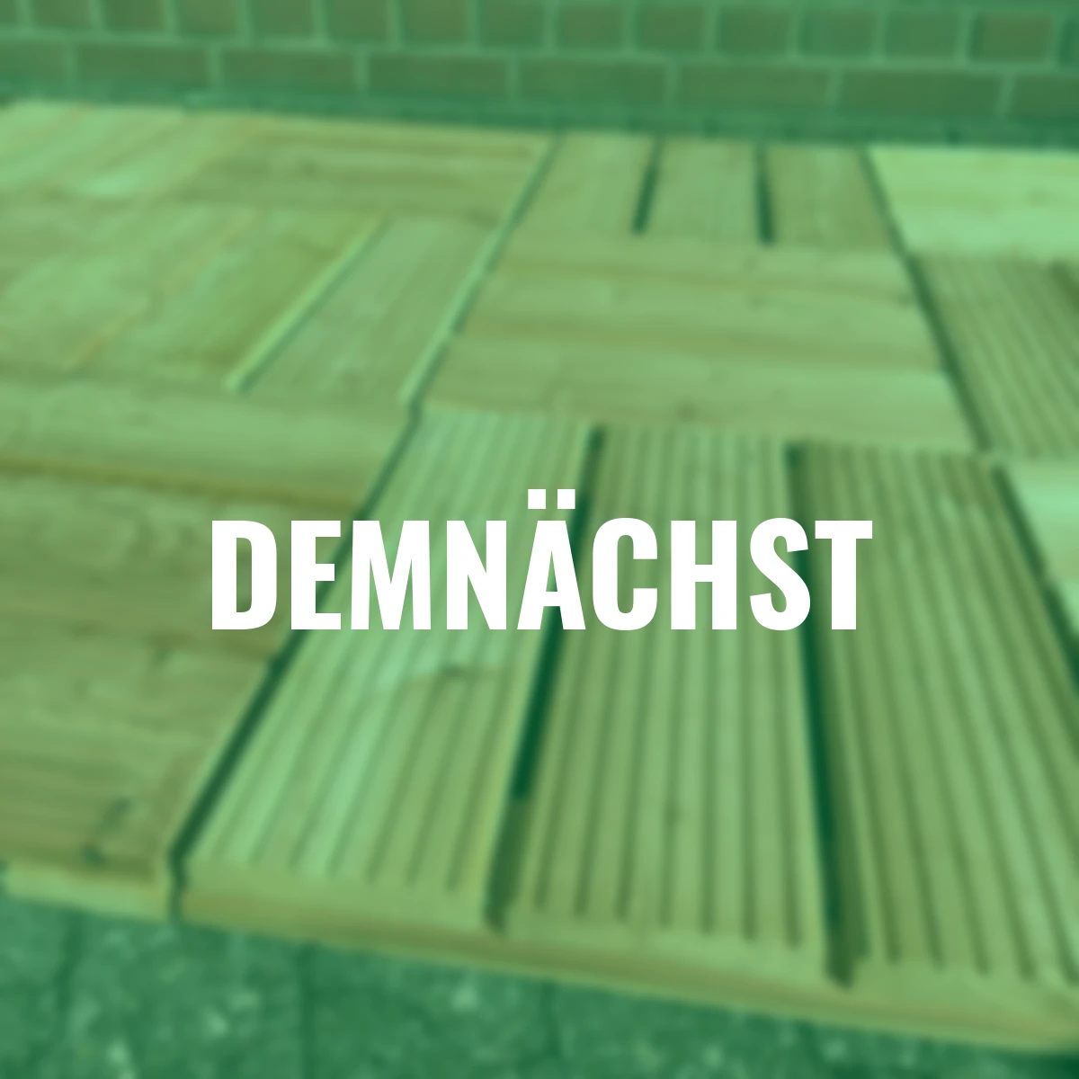 Holzfliese grob geriffelt Lärche 4er Set, 46,5x46,5 cm