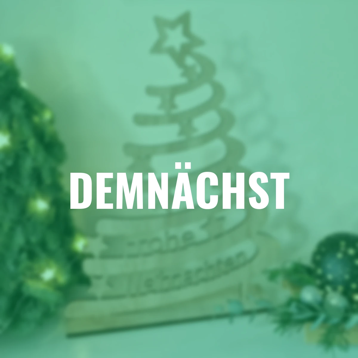 Holzbaum, Frohe Weihnachten mit Sternen