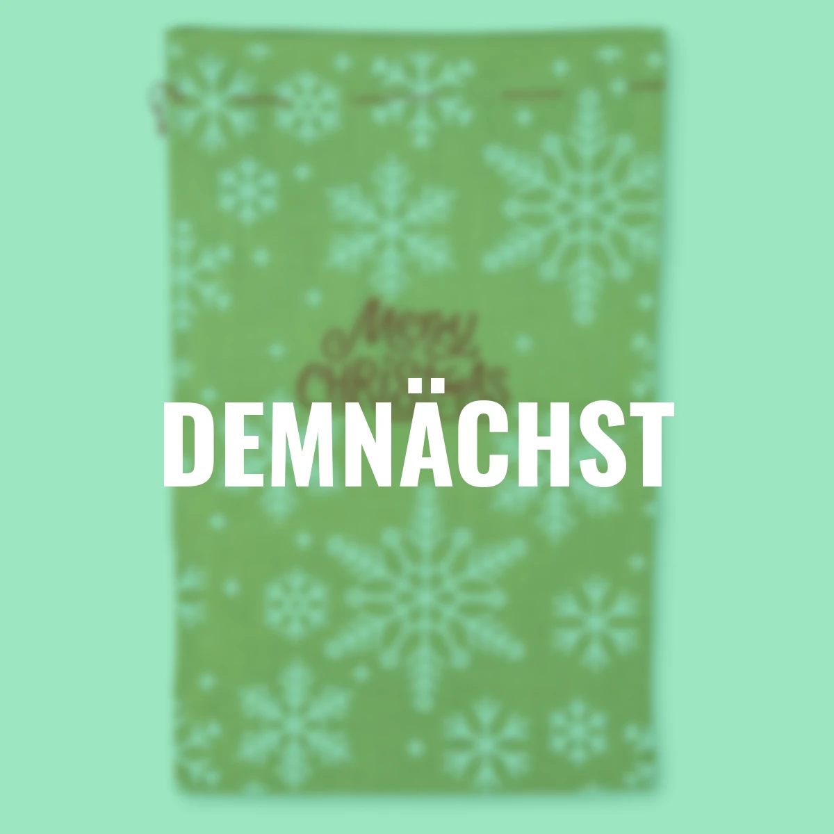 Jutesack, Merry Xmas und Schneeflocken, 80 cm