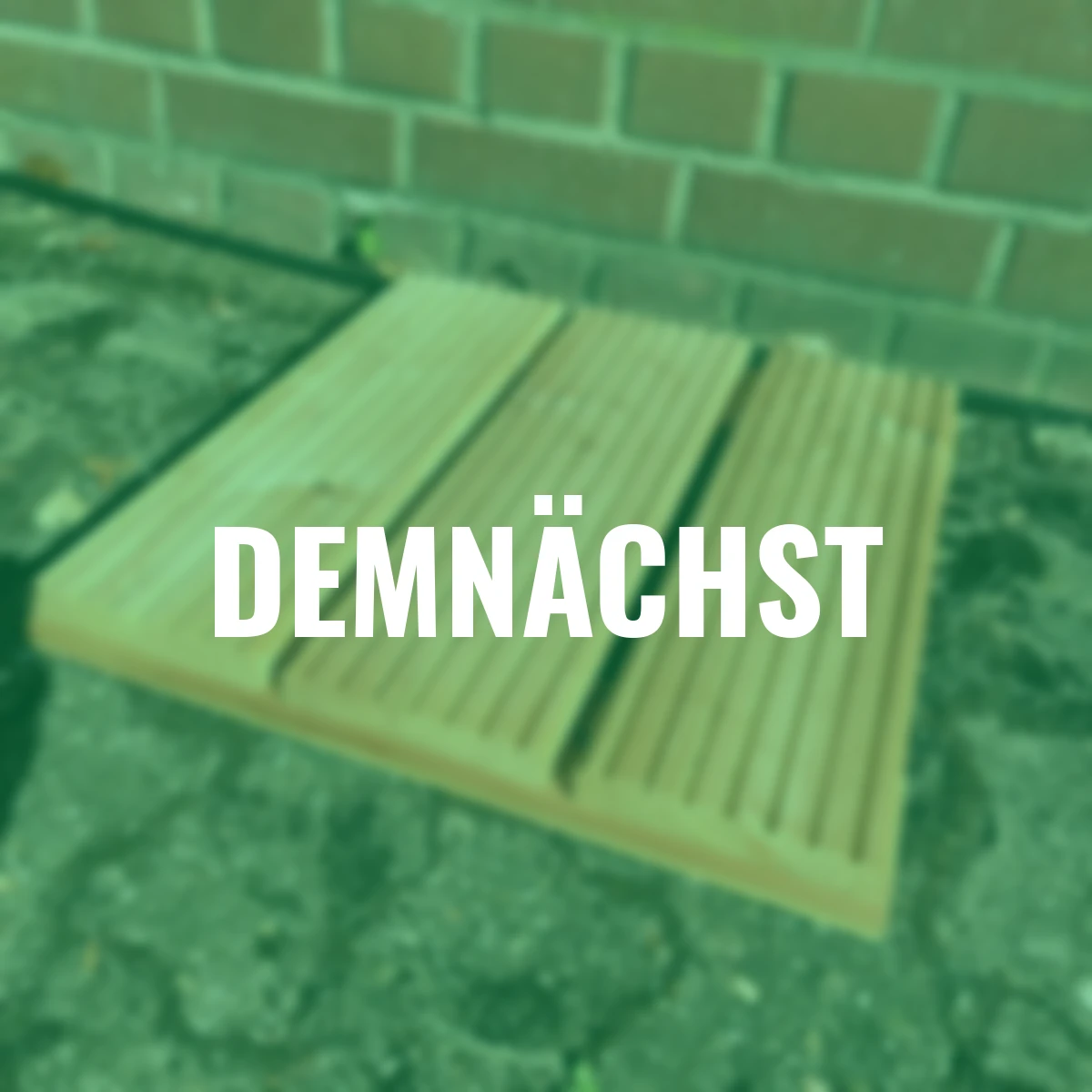 Holzfliese grob geriffelt Lärche 4er Set, 46,5x46,5 cm