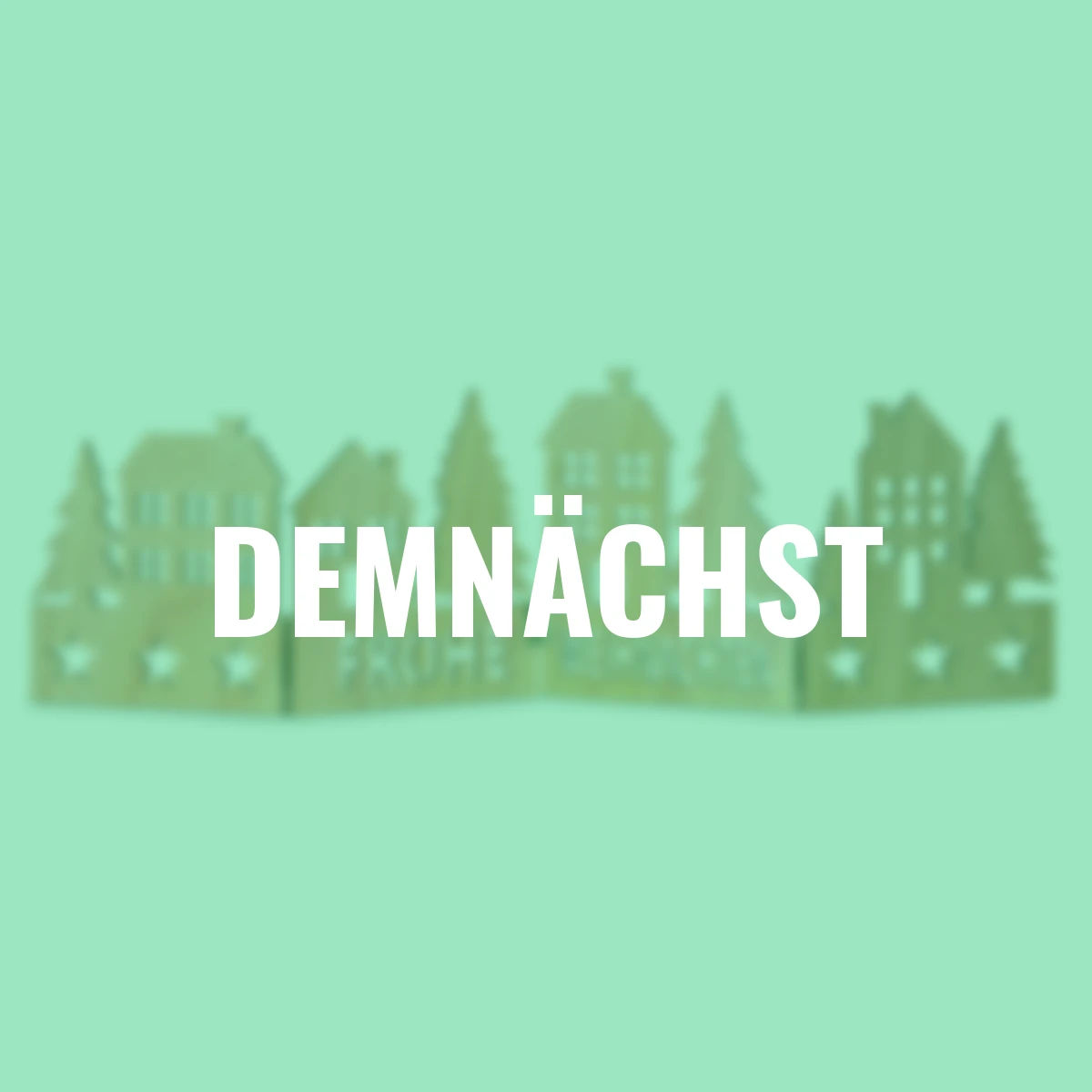 Fensterbank-Bild zum Klappen, Häuser und Bäume, natur