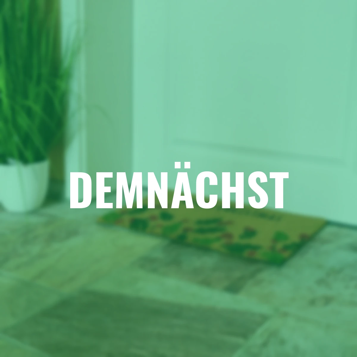 Weihnachtliche Türmatte mit Stechpalmblättern