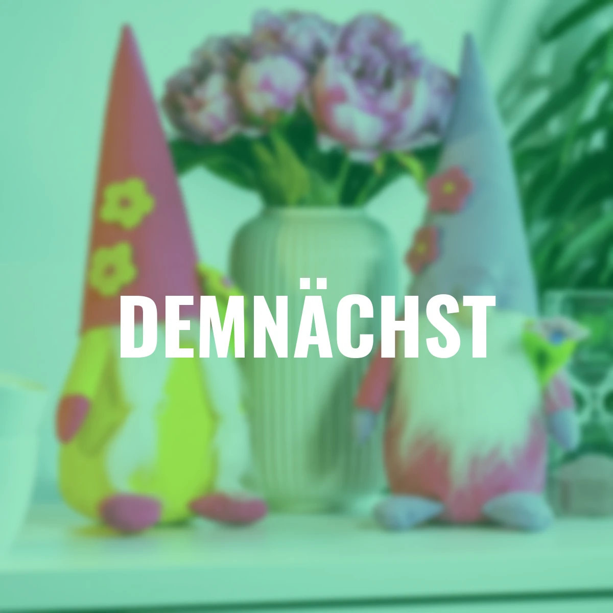 Wichtel mit Blumen, 2er Set