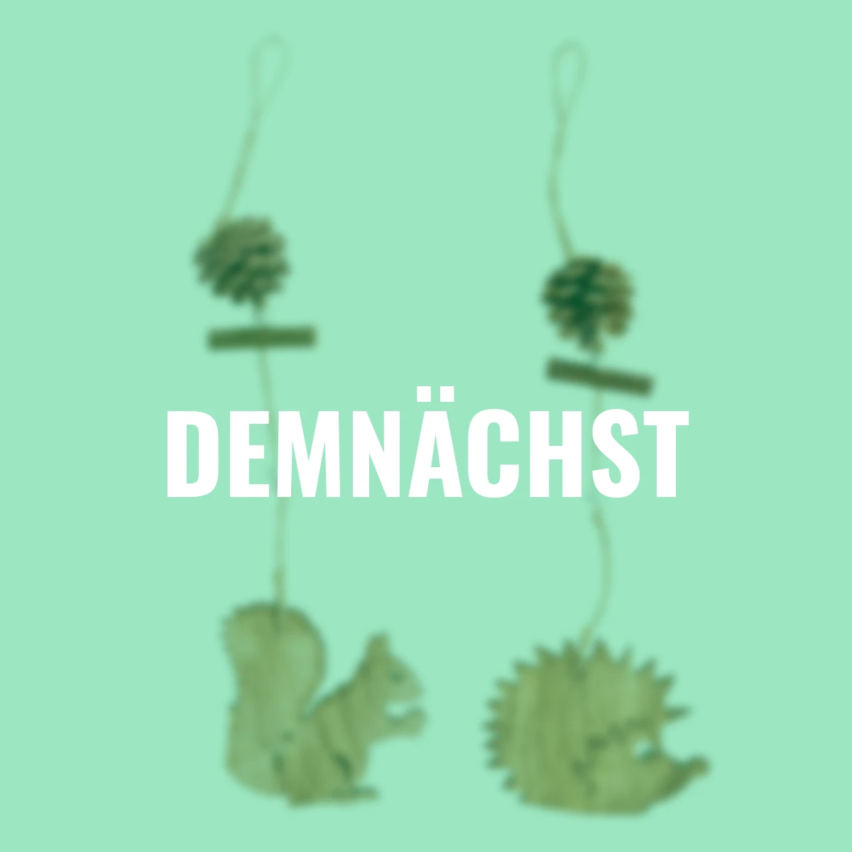 Deko- Eichhörchen und Igel zum Aufhängen