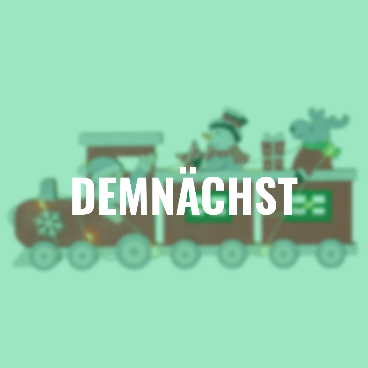 LED-Weihnachtsfiguren im Zug