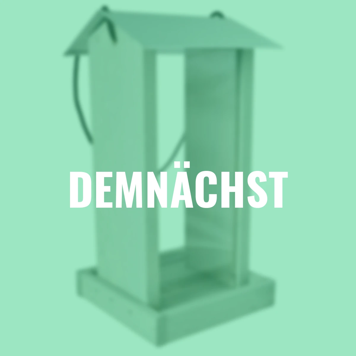 Vogelfutterstation Plexi, grau, zum Hängen, 17x17x32 cm