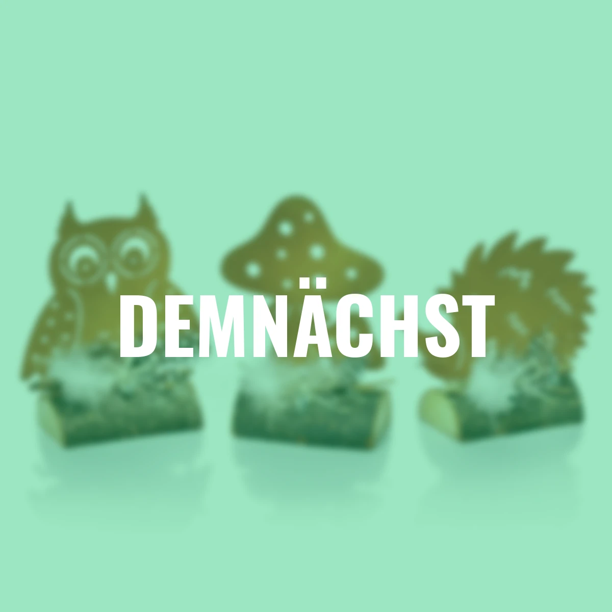 Dekofiguren Wald-Trio auf Holzsockel, 3er-Set