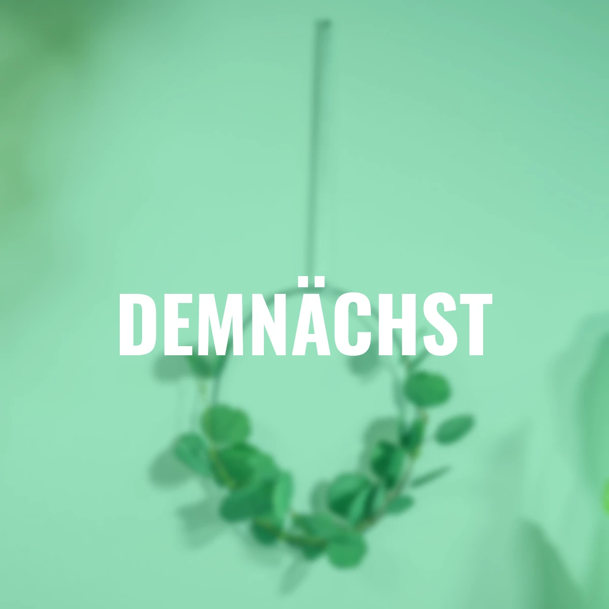 Kunstpflanze Eukalyptus auf Metallring gebunden, 35 cm