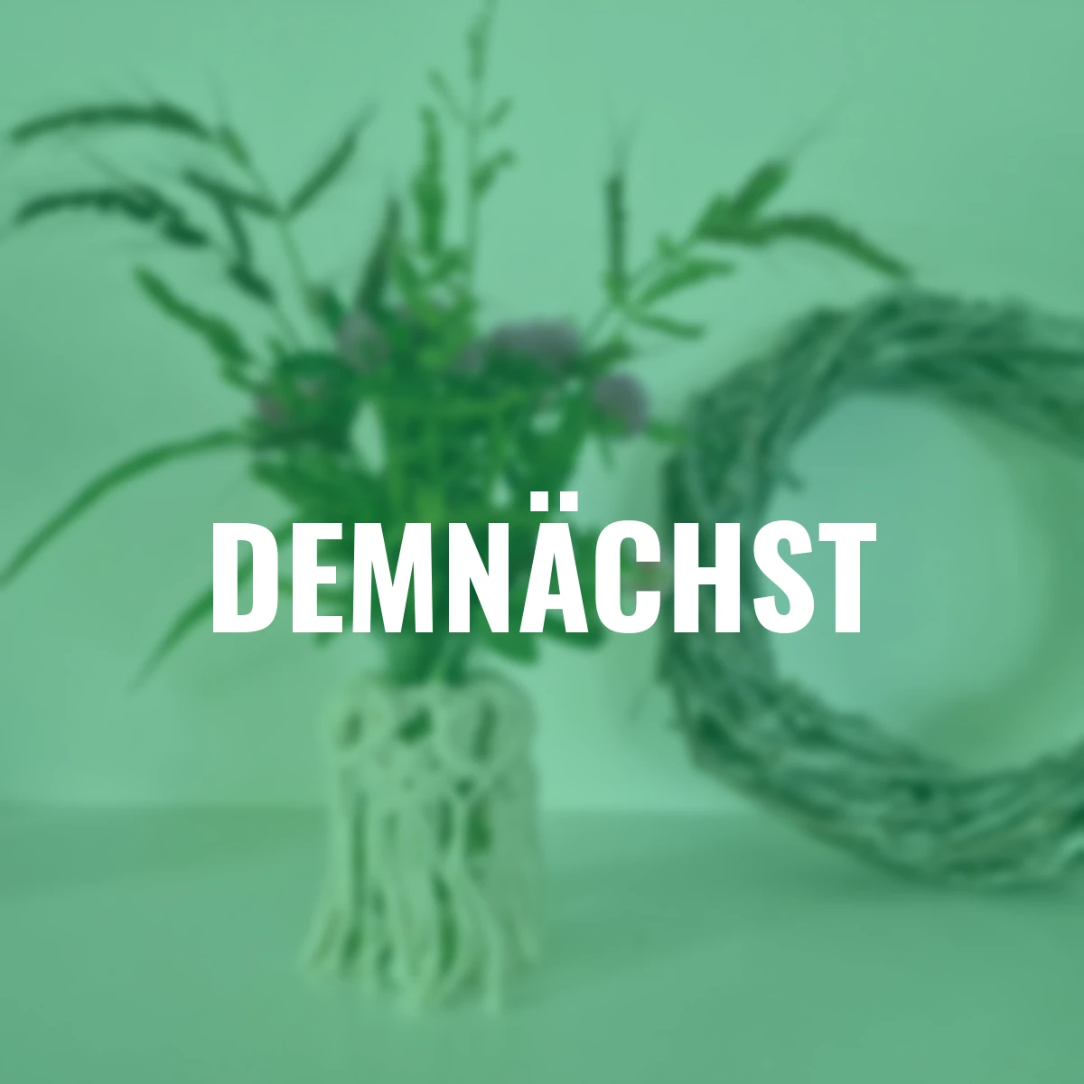 Glasflasche mit Baumwolldekorationen, 6x13 cm