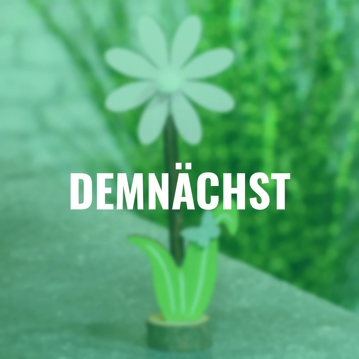 Blume auf Holz, 2er Set, pink und weiß