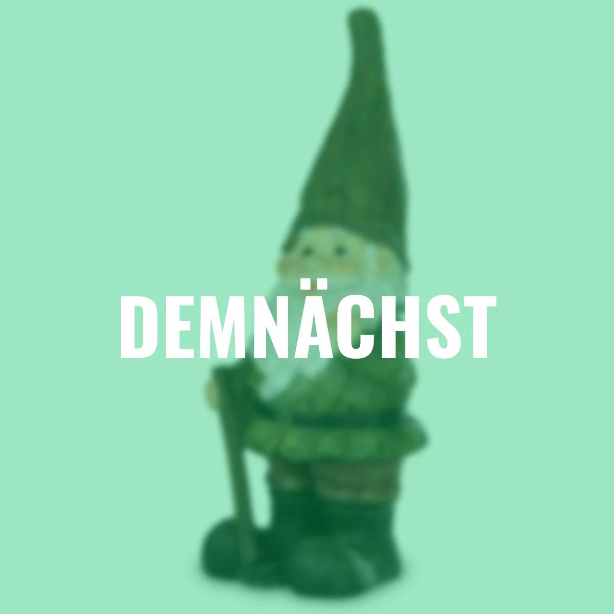 Gartenzwerg Günter mit brauner Mütze