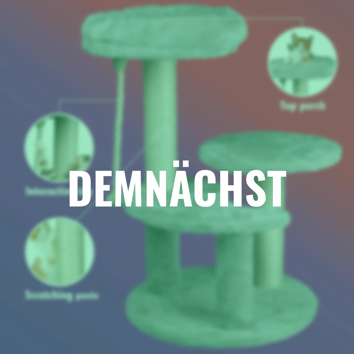 Katzenkratzbaum, grau, 62x40x40 cm