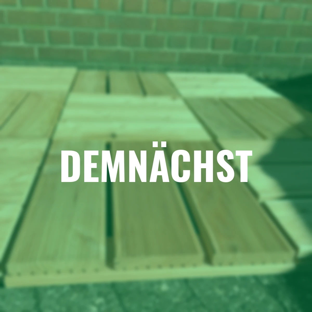 Holzfliese fein geriffelt Lärche 4er Set, 46,5x46,5 cm