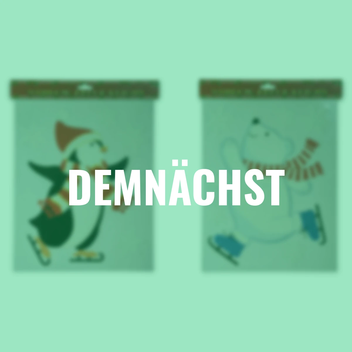 Fenstersticker, Pinguin und Eisbär