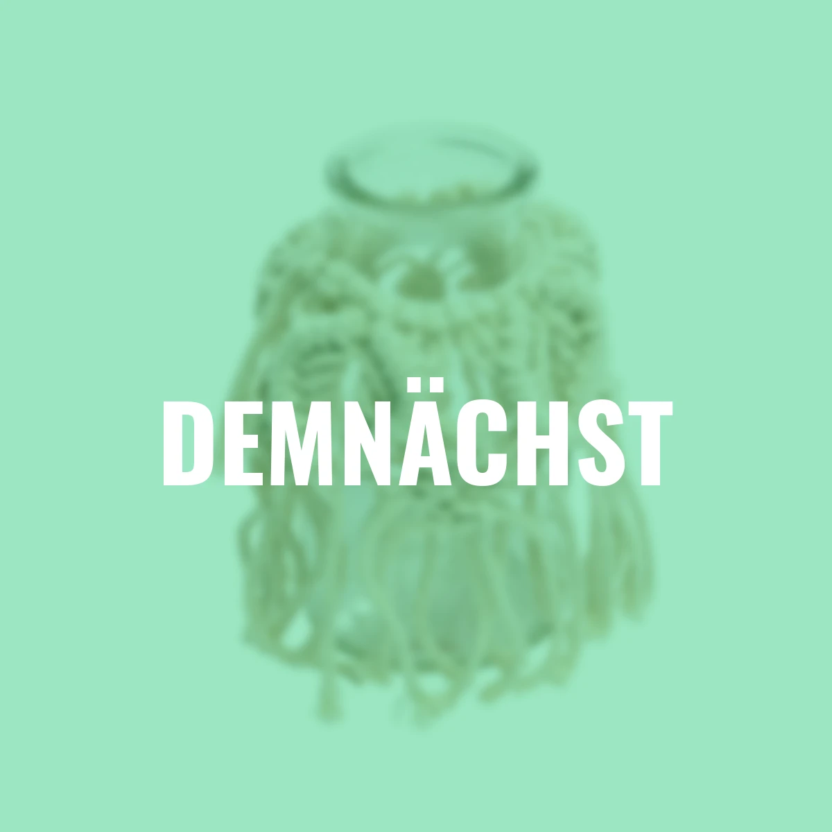 Glasflasche mit Baumwolldekorationen, 6x13 cm