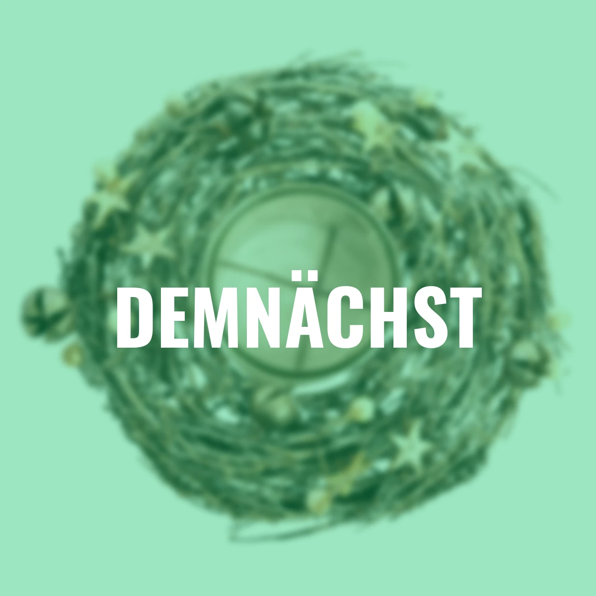 Weihnachtskranz mit Glaseinsatz, gold-glitter