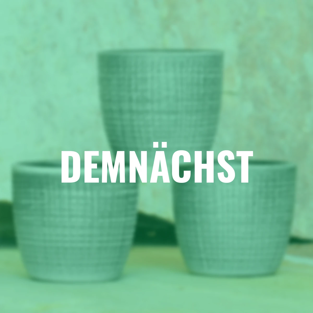 3er-Set Keramik-Übertöpfe 6cm, Grau