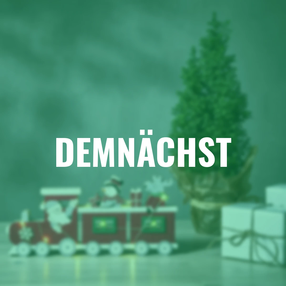 LED-Weihnachtsfiguren im Zug